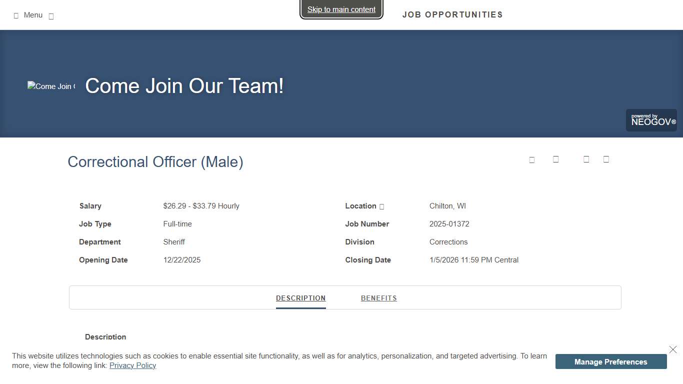 Job Opportunities Come Join Our Team!