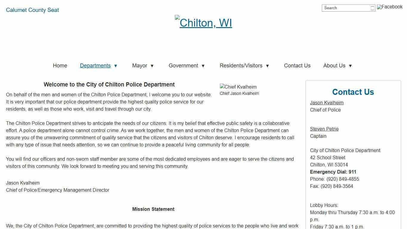 Police Department - Chilton, WI