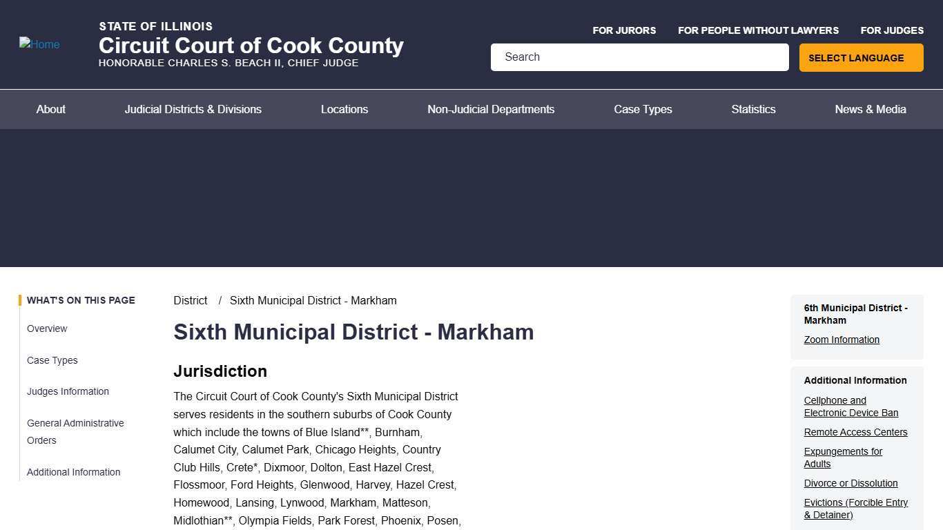 Sixth Municipal District - Markham Circuit Court of Cook County